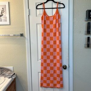 Checkered maxi dress